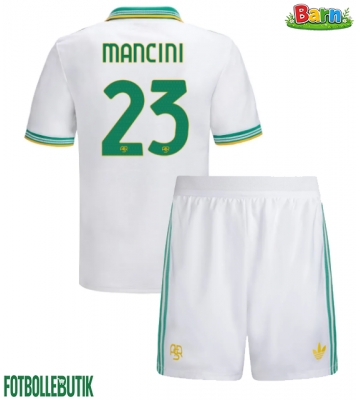 AS Roma Gianluca Mancini #23 Tredjeställ Barn 2025-26 Kortärmad (+ Korta byxor)